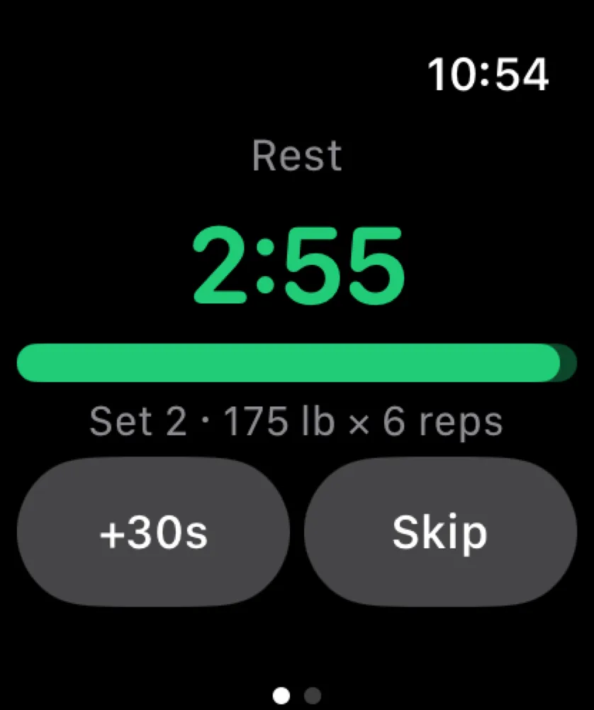 Apple Watch rest timer